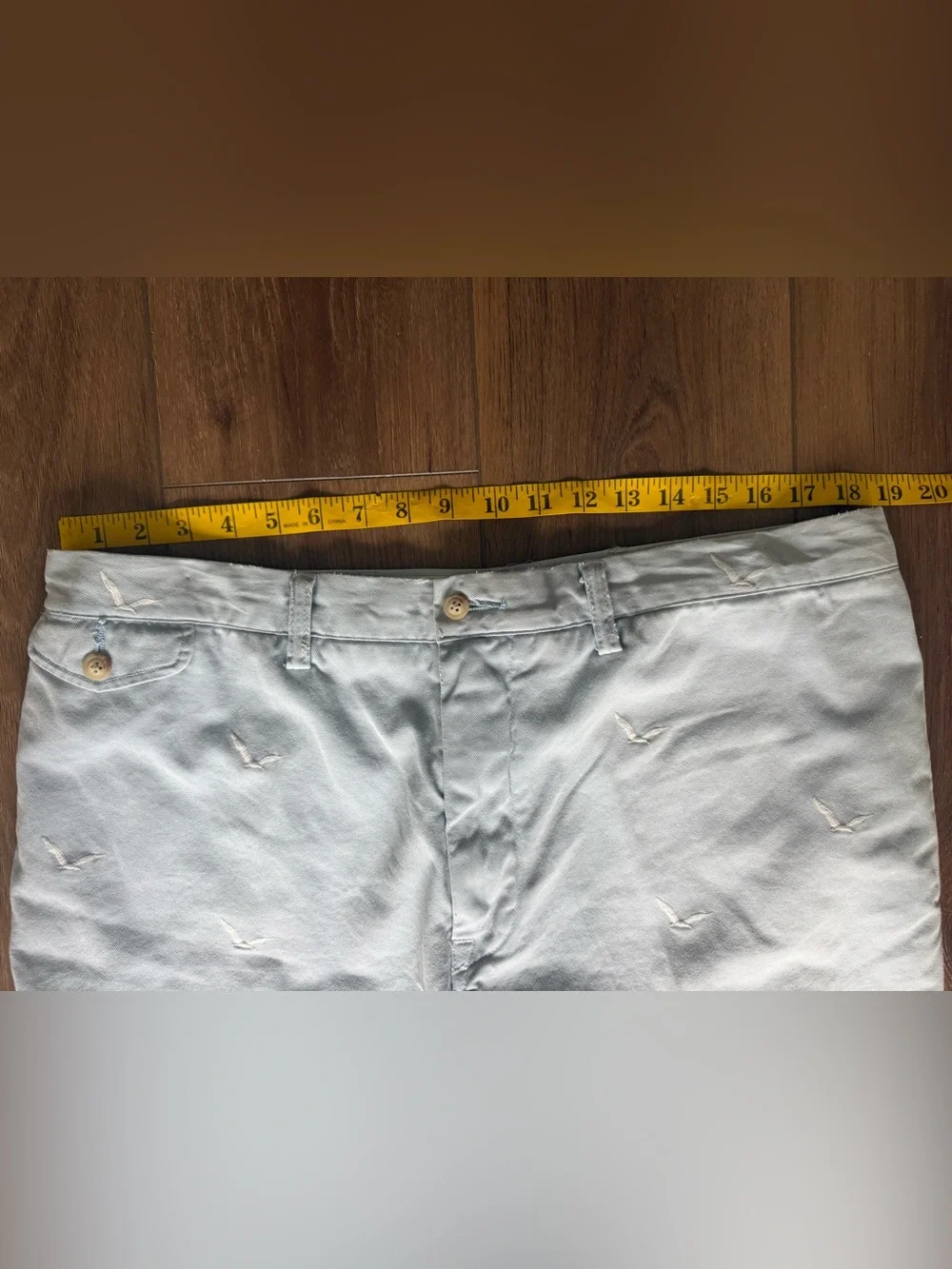 Polo Ralph Lauren Blue Nautical Seagull Slim GI Fit Chino Shorts Size 42
